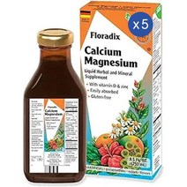 플로라딕스 칼슘 마그네슘 구연산 아연 히비스커스 캐모마일 펜넬 250ml FLORADIX Calcium and Magnesium Liquid, 5개