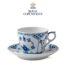 [Royal Copenhagen] 로얄 코펜하겐 블루 플루티드 하프레이스 커피컵＆받침 018204, 단품 018204