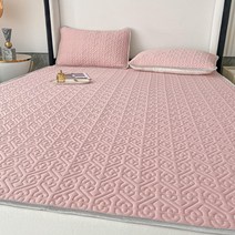 Han Xuan Wei 여름 쿨링 소프트 컴포트 라텍스 시트 쿠션+베개 커버 2개 다양한 컬러 가능, 핑크