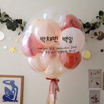 레터링풍선 완제품 당일제작 헬륨 생일 칠순 환갑 백일 결혼 첫돌 생신 프로포즈 이벤트 할로윈 크리스마스 브라이덜샤워 풍선, 크리스탈레드, 헬륨추가