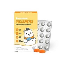 리뉴얼 어썸 키즈오메가3 (어썸스마트키즈오메가3) 2개, 2개 60젤리