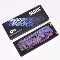SUMC 자전거 체인 다채로운 레인보우 9 10 11 12 시마노 SRAM 용 MISSINGLINK MTB MOUNTAIN ROAD, SX12SL Rainbow|CHINA