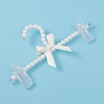 블링진주 바지걸이 센스리본 바지옷걸이 5p(화이트), 상세페이지 참조