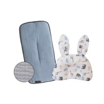 신생아 베개 2종세트 토끼베개 삼중거즈 납작베개, 단품