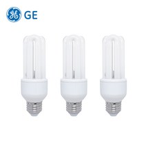GE 삼파장 형광 EL 전구 20W 주광색 3개입 E26 램프 베란다 복도 상가 현관 화장실 등, 단품