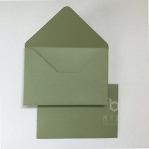 견고한 105mmX155mm (5 개/몫) 녹색 색상 시리즈 아트지 봉투 일본어 로사 종이 인사말 카드, 02 5pcs