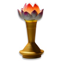 불교용품 미미가정 봉안 LED 연화등불제공등불교불당장식 관음불전등불교용품, 14. 10인치 높이의 연꽃 램프