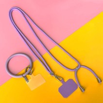 헤스티래빗 핸드폰 스트랩 손목링 2종세트, 로맨틱퍼플, 1개