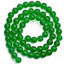 FCSHOP 3x6mm 에메랄드 그린 옥 원석 느슨한 비즈 가닥 15 인치, 라운드