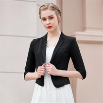 [해외] 인기신상 여성 봄여름 원버튼 7부소매 숏 볼레로 정장 자켓 007