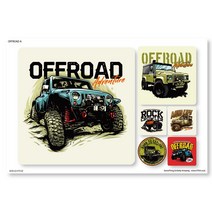 오프로드 락크라울링 애니메이션 스티커SET - 사륜구동 SUV 차량 아웃도어 캠핑, 오프로드 A타입