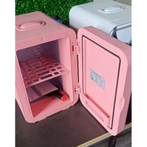 보관함 냉장고 화장품 8L 미니 메이크업 스킨 케어 휴대용 소형 유리 패널 Led 라이트 220V 따뜻한 홈 자동차 사용, 8L Square Pink_UK