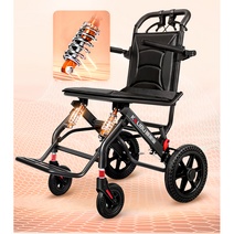 여행용 휠체어 초경량 접이식 가벼운 휴대용 수동 나들이, 1.카본스틸심플