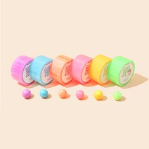 모두스마일 테이프공 20M 어린이KC인증 만들기 6색 1세트, 야광 세트, 4.8cm X 20m 6개
