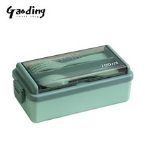 GAODING 락앤락 도시락통 전자레인지 밀봉하다 런치박스 세트 도시락통, 1층, 녹색