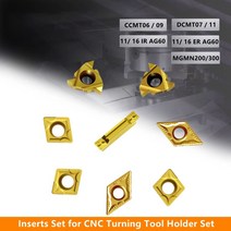 혼합 인서트 세트 CNC 선반 터닝 공구 홀더 보링 바 카바이드/PCD 금속 스레딩 홈 가공 용, [03] For 12mm Holder 8PCS, [03] Carbide for Aluminum