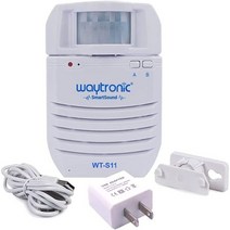 Waytronic PIR 적외선 모션 센서 활성화된 사운드 플레이어 라우드스피커 기록 가능한 오디오 알람 모션, 하얀색, 한 사이즈