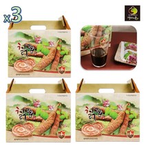 국산 칡즙 칡 뿌리 진액 갱년기 효능 생칡즙 60포, 3박스, 100ml