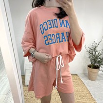 오마보이 여자 센디에고 반팔티 반바지 셋업