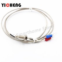 1 m2 mke 나사 유형 m6m8 열전대 제어 나사 프로브 온도 컨트롤러 0-400c0-800c 센서 프로브, m8 유형 k 1m