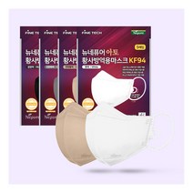 네퓨어 뉴네퓨어 새부리형 마스크 10매 KF94 일회용 컬러 아토2D마스크 국산 끈조절 황사 미세먼지차단, 아토KF94 20매입, 4.반타블랙