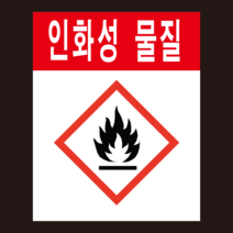 MSDS 경고표지 GHS 인화성 물질 그림문자 스티커 500매, 아트지