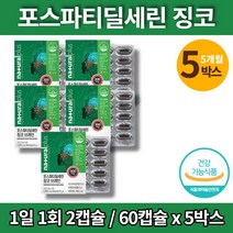 인지력에 좋은 포스파티딜세린 포스타딜 세린 파스파티셀린 비타민E GINKO 징코 은행나무 추출물 NCS 플라보놀 할머니 대치동 영양제, 5박스