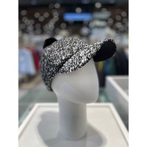 루이까스텔[NC강남] 22F/W LOUIS CASTEL 여성 방한용 골프모자 아일렛 장식 털방울 기모 볼캡, 블랙