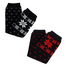 겨울 눈꽃 다리토시 레그워머 1+1 남성 여성 팔토시겸용 방한발열토시, 블랙+레드블랙