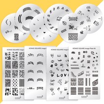 코나드 스탬핑네일아트 이미지판 플레이트, 1개, 01.원형플레이트 m012