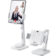 2in1 무선충전기 폴드4/3/2 ANPULES 핸드폰 무선충전거치대 스탠드형 삼성 이어폰 F11-S10, 화이트