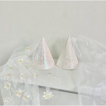 글리터 베일 꼬깔모자 생일파티 용품 파티햇 반짝이 모자, 핑크 / 글리터 베일