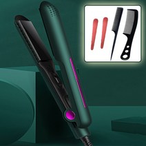 매직봉 전문가용 물결 고데기 웨이브 볼륨 머리뽕 롤고데기 + 헤어핀셋 2p 빗 세트 물결펌 판고데기 프리볼트 플랫 매직기 다이렉트, 녹색-GREEN