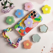 그립팝 스마트톡 핸드폰 그립톡톡 홀더 손잡이 꽃 거울 곰돌이 강아지 미러 에폭시 대형, M38_헬로체리베어케익