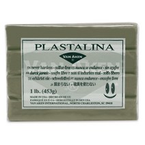 전문가용 유점토 Plastalina 453g Van Aken, 국방색(Sculptor Gray)