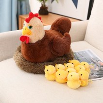 개미집 둥지 곤충사육장 곤충키우기 백조 병아리 가족 플러시 장난감 백조치킨 어머니 백조치킨 아기 살아있는 동물 인형 어린이 위안 선물, 어번