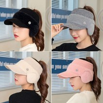 골프 모자 여성 겨울 앙고라모자 귀마개 머프캡 방한모자 골프캡, [on]여성머프캡-아이보리