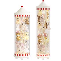 용기 장난감 봉제 달린 보관 투명 미니어처 오리 보관함 귀여운 바퀴가 플라스틱 정리함 지퍼와 저장 인형, 02=135cmwithoutzipper