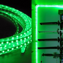 aree LED 로프스트립 칩형 플렉시블 논네온 간접조명 10m단위 줄 네온 사인 (전원코드 포함), LED칩형 플렉시블10m_녹색