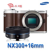 삼성전자 정품 NX300 + 16mm 렌즈 KIT 와이파이 스마트카메라 k, 화이트