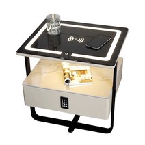 스마트 테이블 무선 충전 거실 카페 사무실 호텔 금고, 오렌지터치라이트-무선충전-비밀번호잠금 38x39x50c