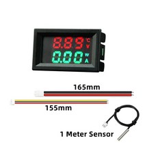 DC 100V 10A 전압계 전류계 LED Amp 듀얼 디지털 게이지 전력계 NTC 방수 금속 프로브 온도 테스터 탐침, 02 R-G-Sensor