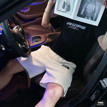 가바바 남성 반바지 패치 달린 와플스타일 데일리 캐주얼 여름 반바지 G62157