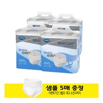 몰리케어 모바일 엑스트라 플러스 L(특대형) 14매X4팩1박스 장애인기저귀 성인용 환자용 산모용 요실금 대형, L 특대형 1960