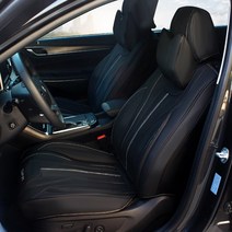 루쏘 자동차 가죽 시트커버 2P, 베이지(운전석1+조수석1)