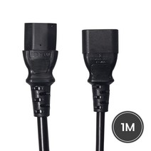 국산 캡코드 16A 220V 파워연장케이블 PC 전원 연장선 코드, 1m, 1개