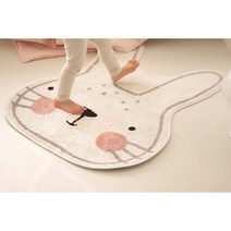 맘스아미 토끼 매트 아이방꾸미기 인테리어소품 미끄럼방지 러그 캐릭터매트 동물매트