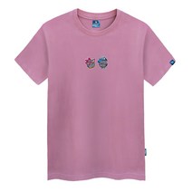 클로니아 부엉이 커플 자수 패치 라운드 반팔 티셔츠 TS-703