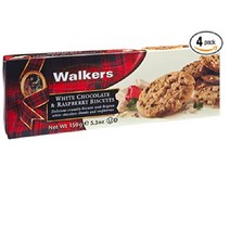 Walkers Shortbread 워커스 쇼트브레드 스코틀랜드 쿠키 화이트초콜릿 라즈베리 150g 4팩 22oz