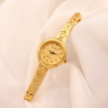 여성팔찌형시계 뱅글 큐빅 손목시계 아니 페이드 18k 골드 브래스 밴드 여성 시계 새로운 미니 다이